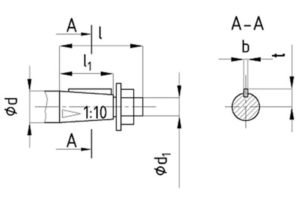 Присоединительные размеры концов выходных валов