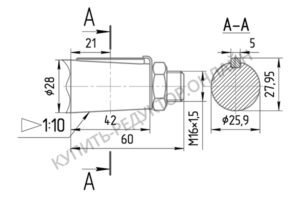 Присоединительные размеры концов выходных валов
