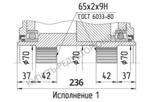 Присоединительные размеры концов выходных валов