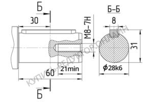 Присоединительные размеры концов выходных валов