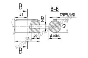 Присоединительные размеры концов выходных валов