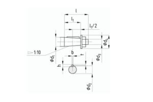 Присоединительные размеры концов выходных валов