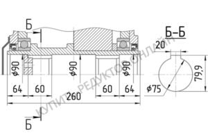 Присоединительные размеры концов выходных валов
