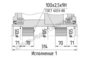 Присоединительные размеры концов выходных валов
