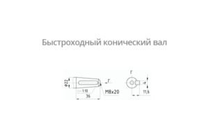 Присоединительные размеры концов выходных валов