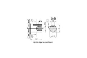 Присоединительные размеры концов выходных валов
