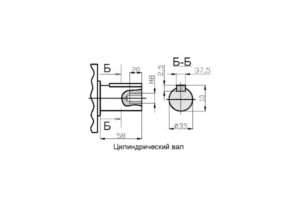 Присоединительные размеры концов выходных валов