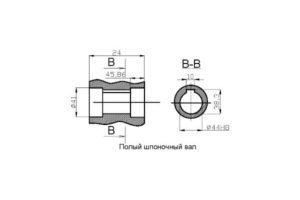 Присоединительные размеры концов выходных валов