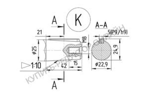 Присоединительные размеры концов выходных валов