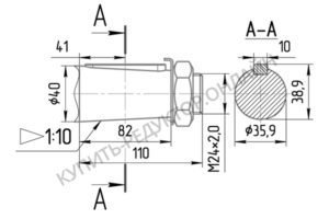 Присоединительные размеры концов выходных валов