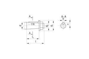 Присоединительные размеры концов выходных валов