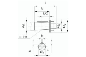 Присоединительные размеры концов выходных валов