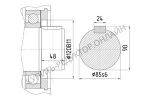 Присоединительные размеры концов выходных валов